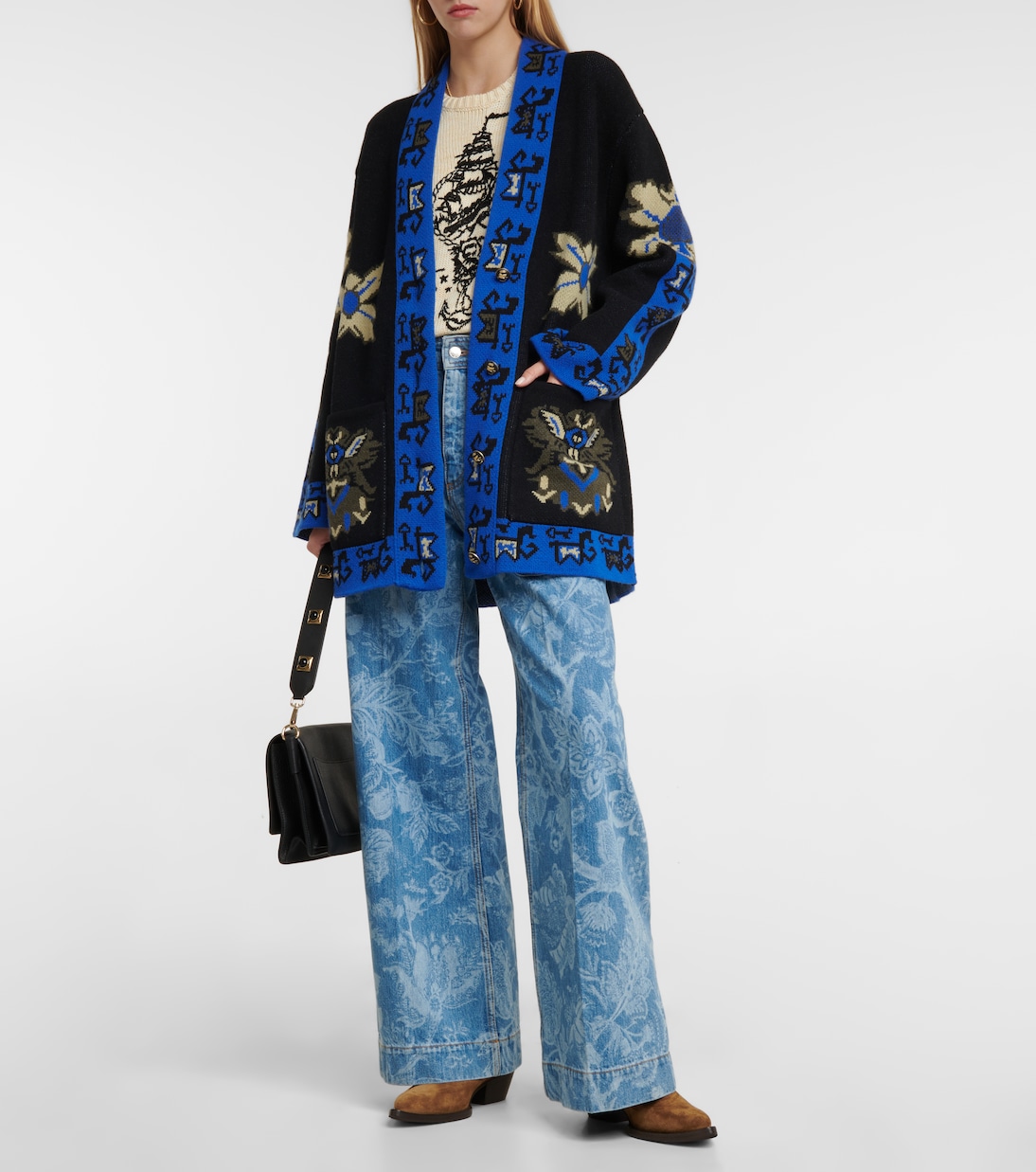 Wool jacquard cardigan | Etro