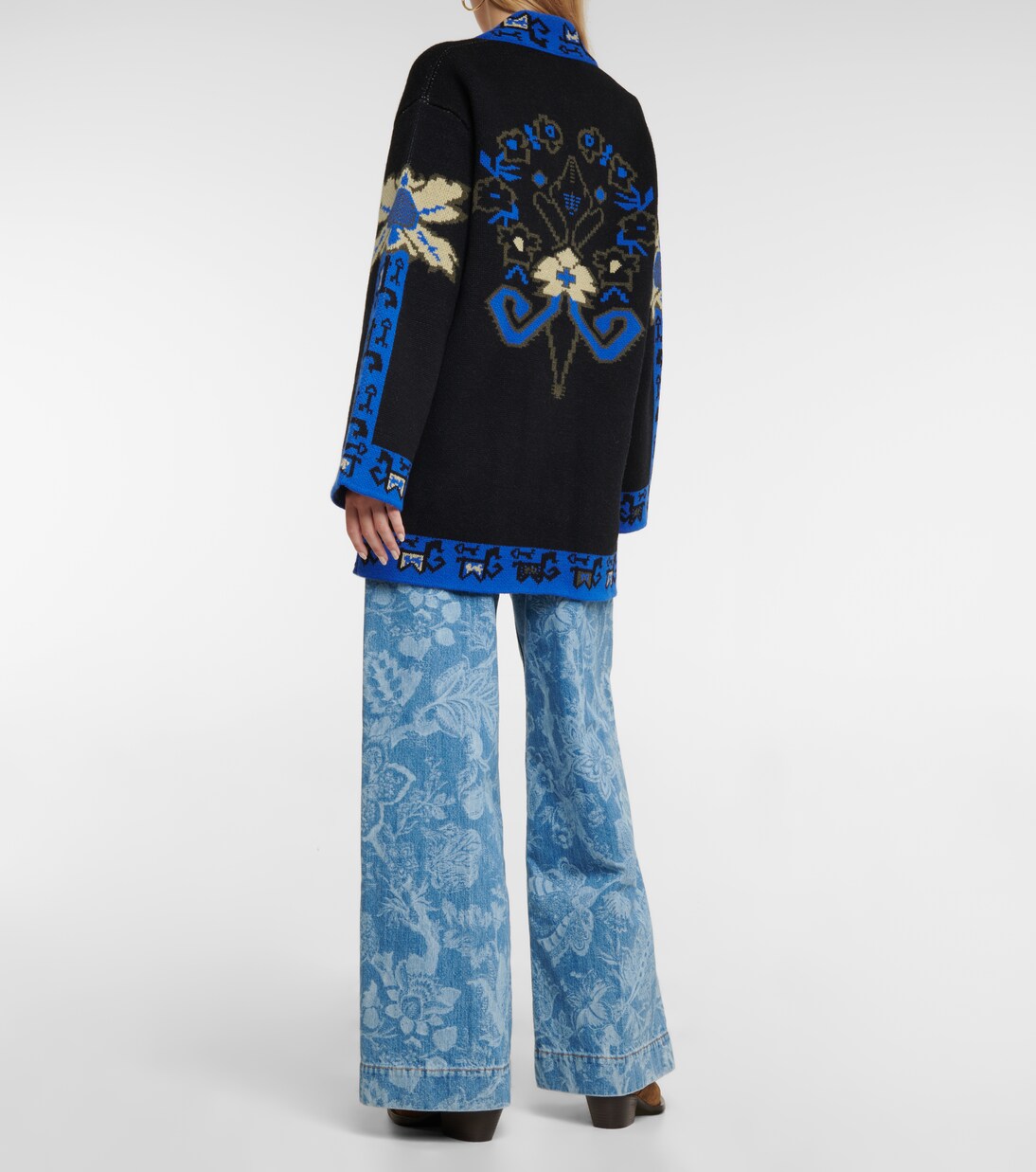 Wool jacquard cardigan | Etro