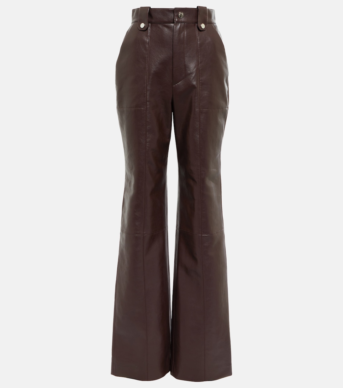 Pantalon droit Zelda en cuir mélangé | Nanushka