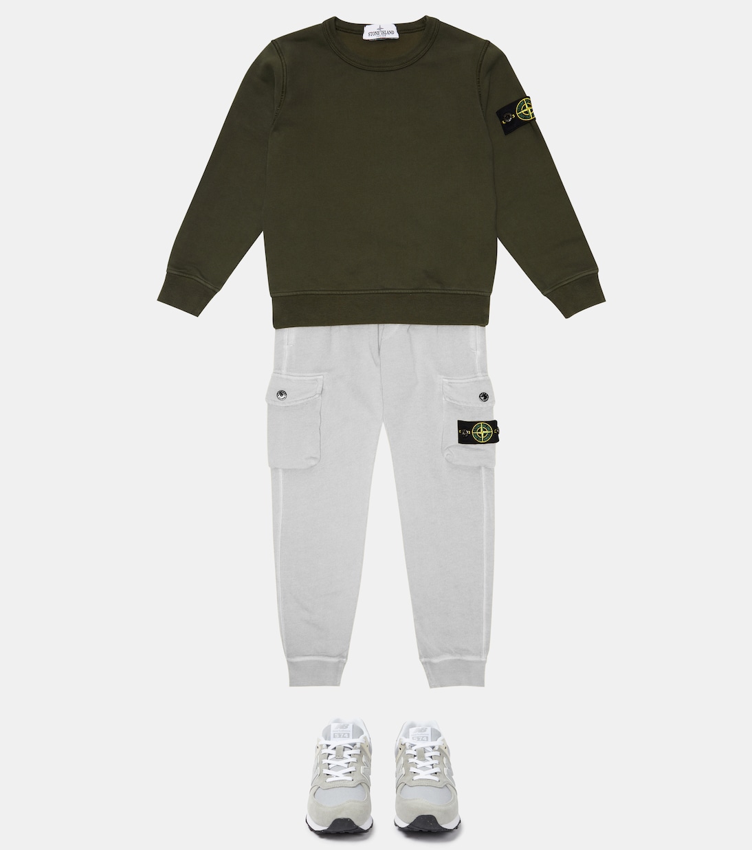 Cotton fleece sweatpants | Stone Island Junior