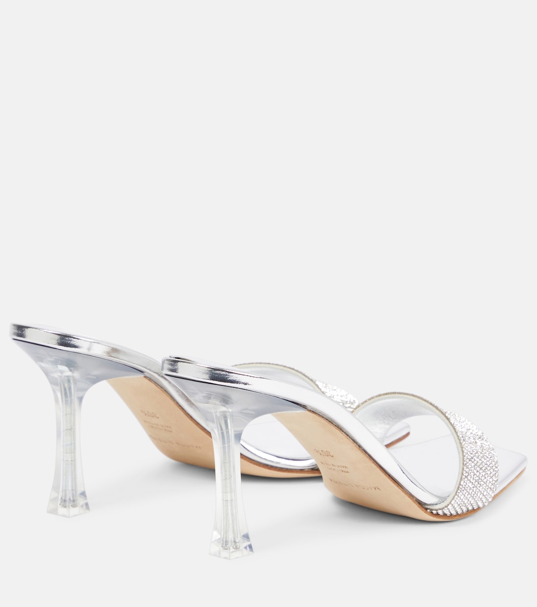 Embellished leather-trimmed PVC mules | Magda Butrym