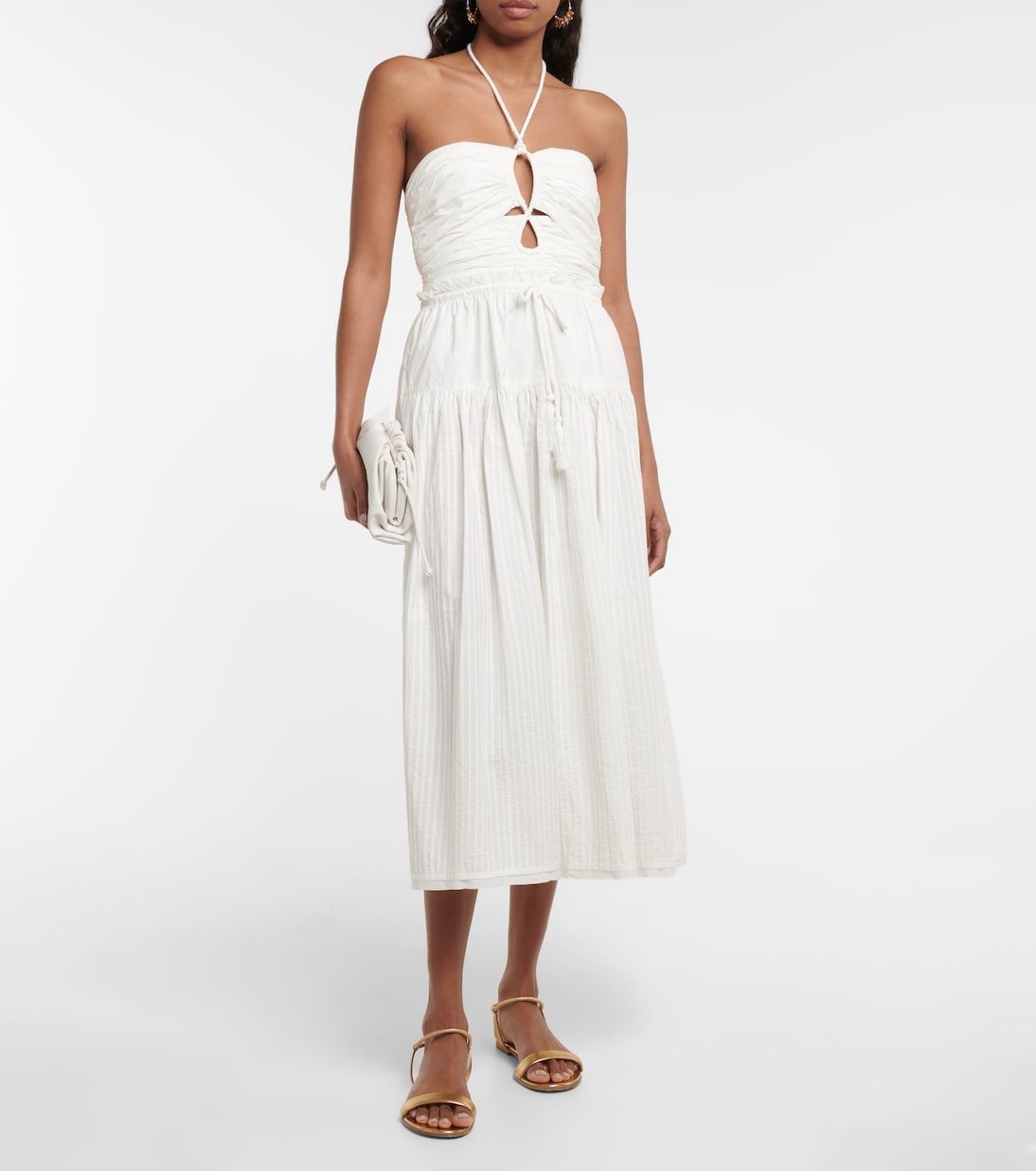 Emmaline halterneck cotton poplin midi dress | Ulla Johnson