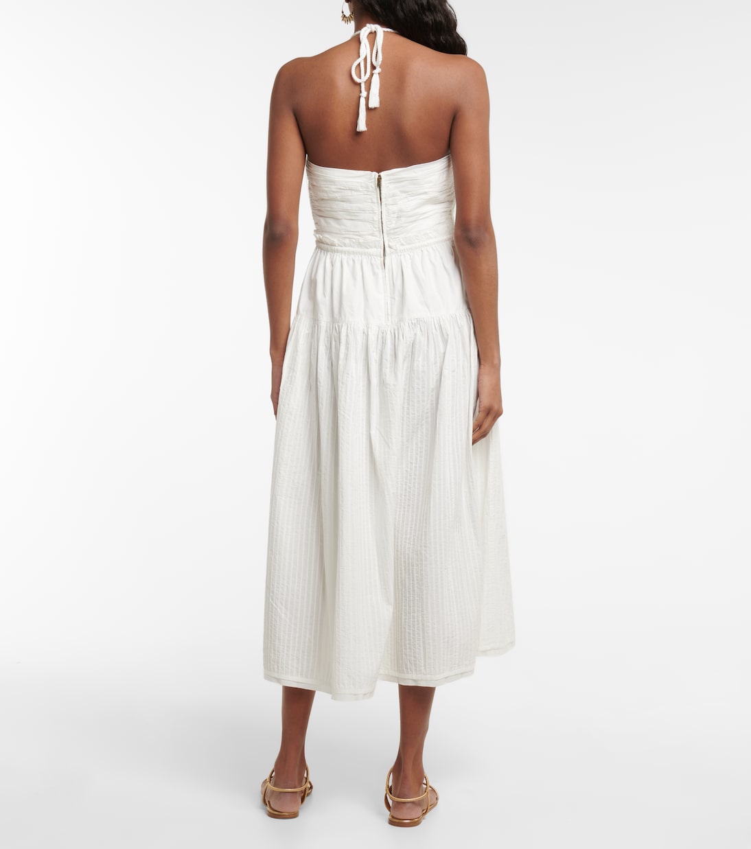 Emmaline halterneck cotton poplin midi dress | Ulla Johnson