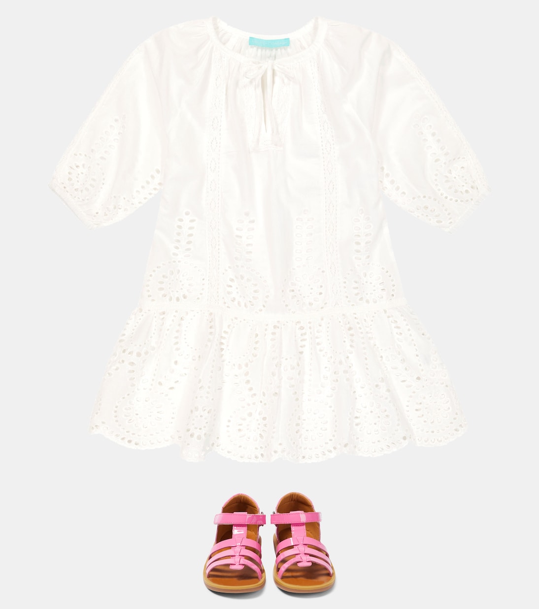 Baby Ashley embroidered cotton minidress | Melissa Odabash Kids