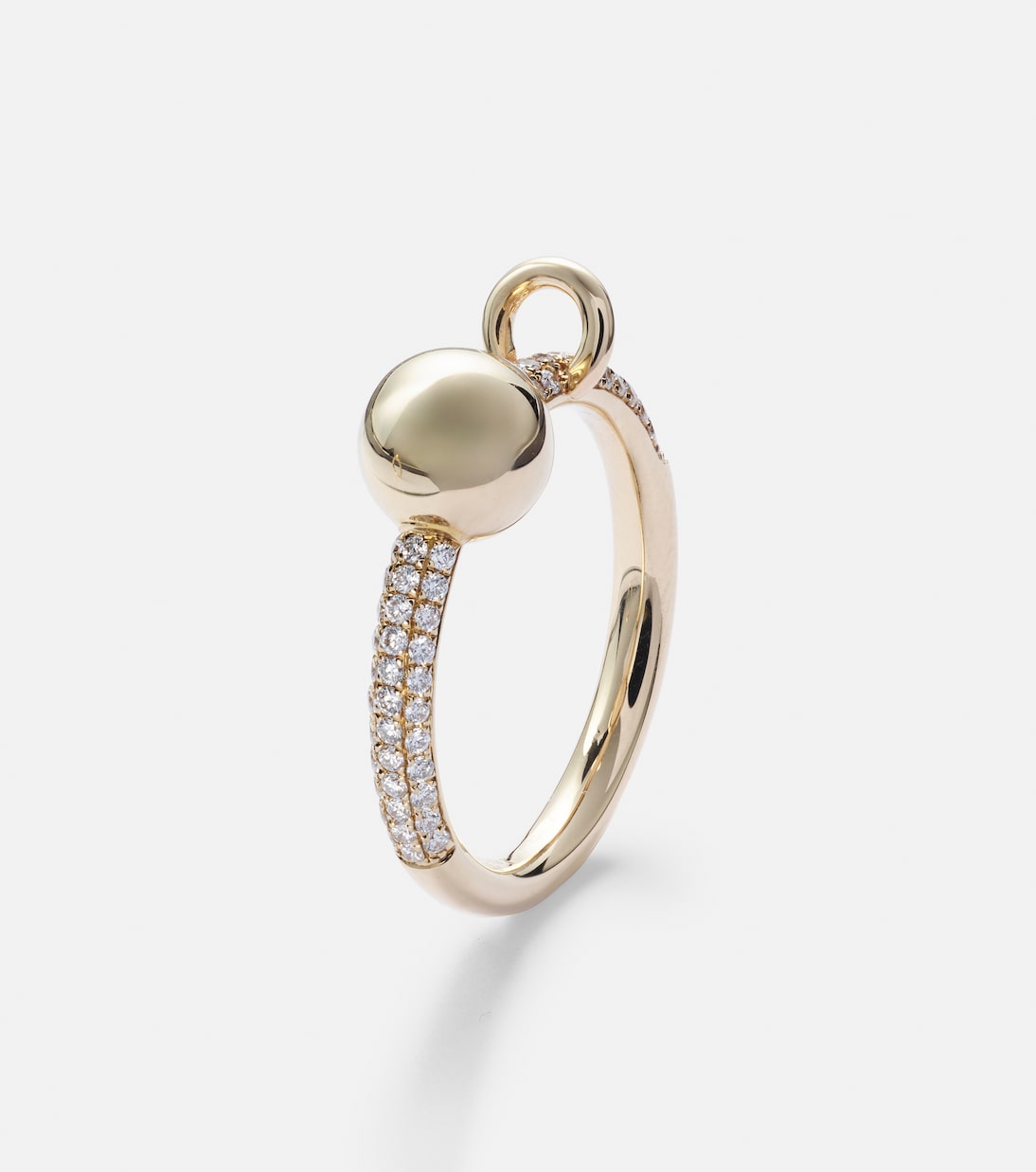 Bague Piercing en or 14 ct et diamants | Rainbow K