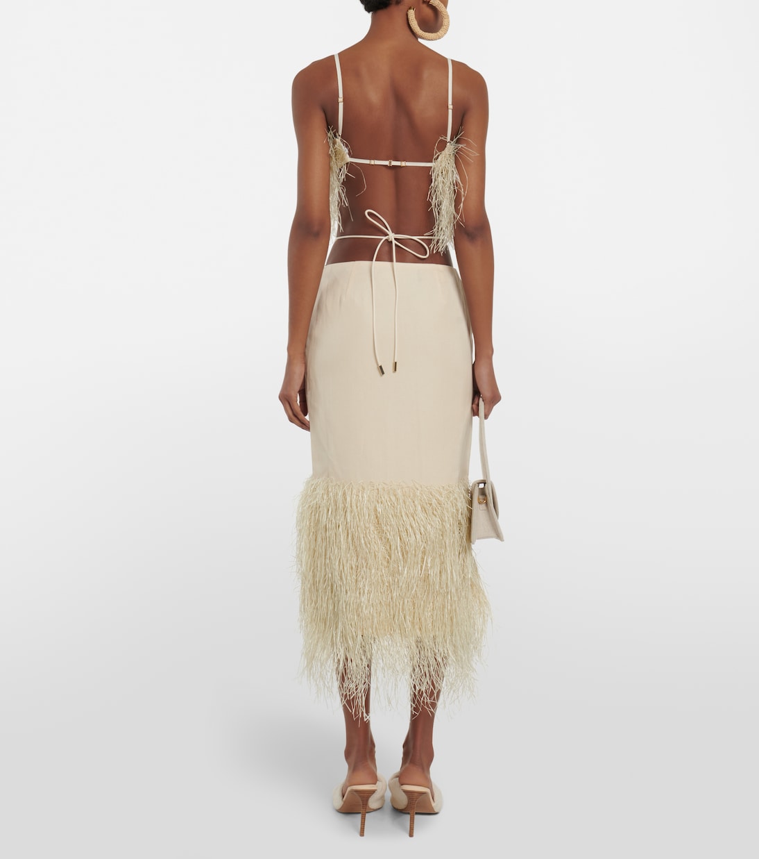 Abito midi La Robe Raphia con frange | Jacquemus