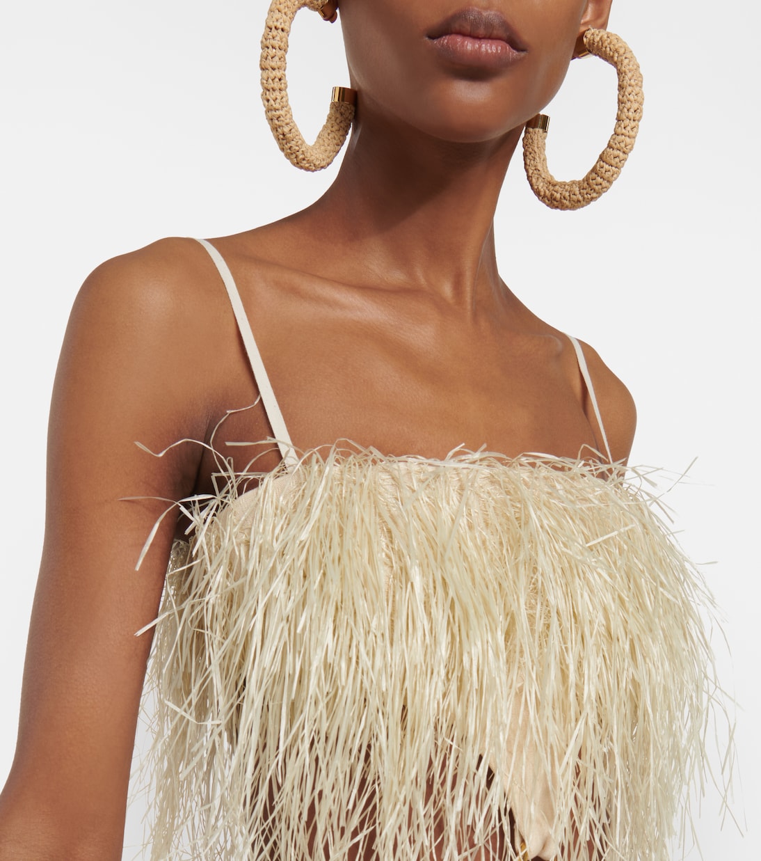 Abito midi La Robe Raphia con frange | Jacquemus