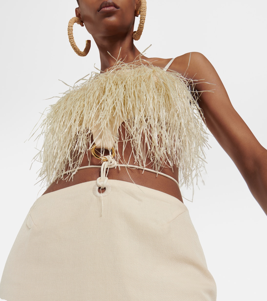 Abito midi La Robe Raphia con frange | Jacquemus