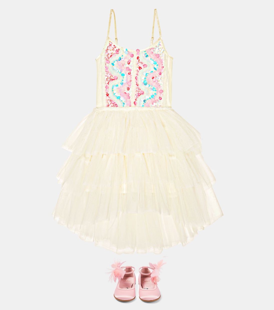 Verziertes Kleid Gold Dust aus Tüll | Tutu Du Monde