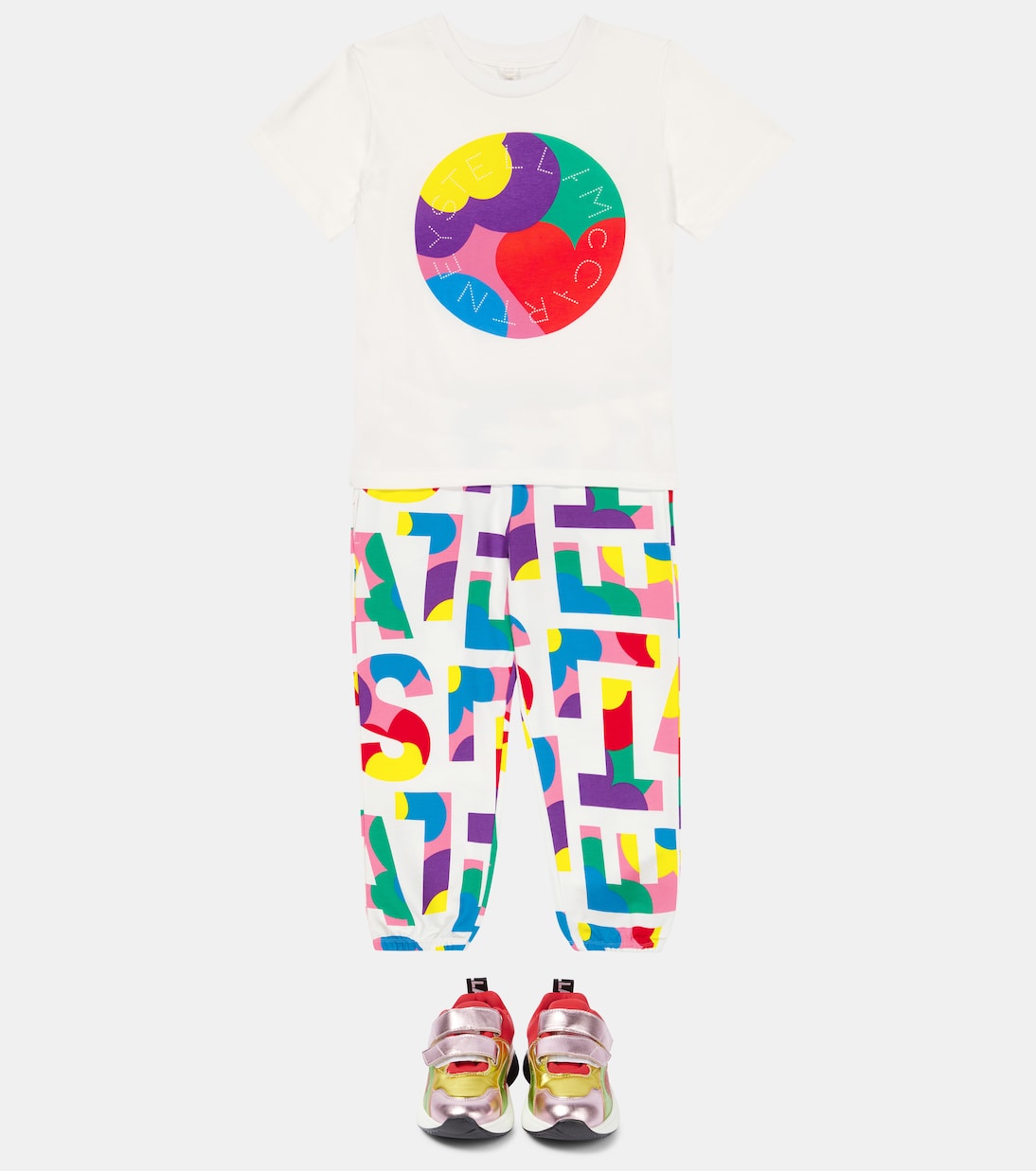 T-shirt in jersey di cotone con stampa | Stella McCartney Kids
