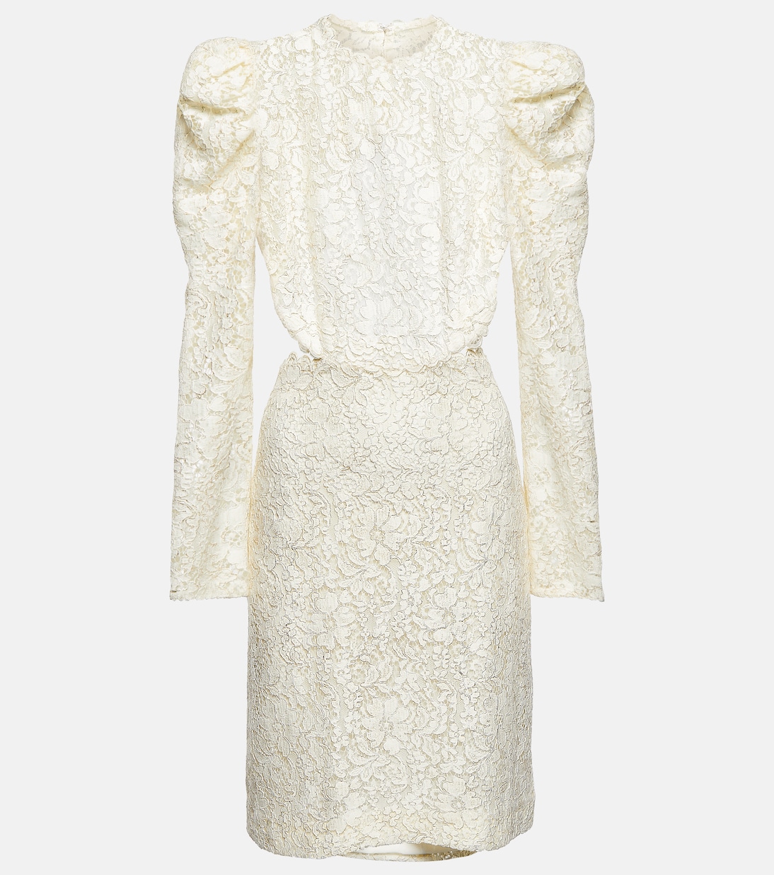 Bridal Zenni lace cutout minidress | Costarellos