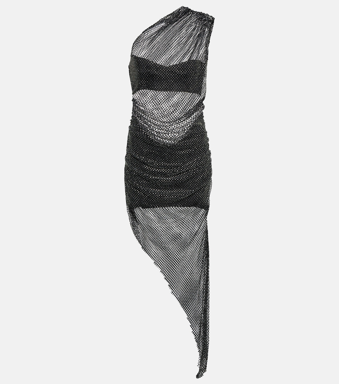 Crystal-embellished mesh midi dress | Giuseppe di Morabito