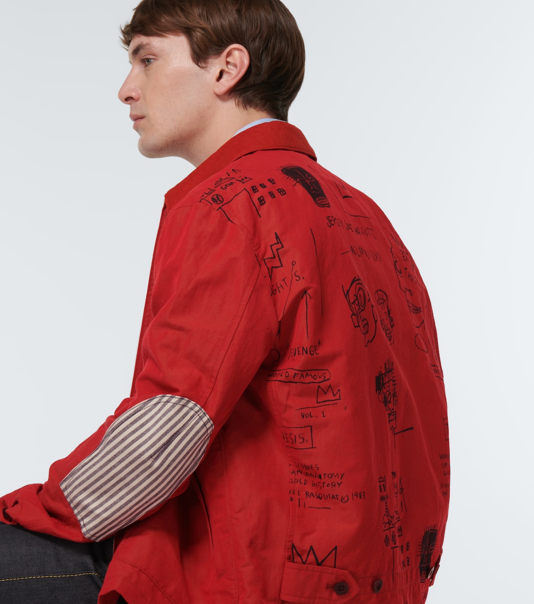 x Jean-Michel Basquiat cotton and linen jacket | Junya Watanabe