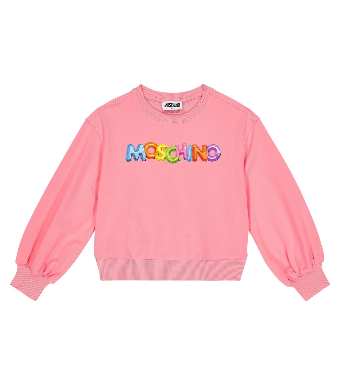 Felpa in misto cotone con stampa | Moschino Kids