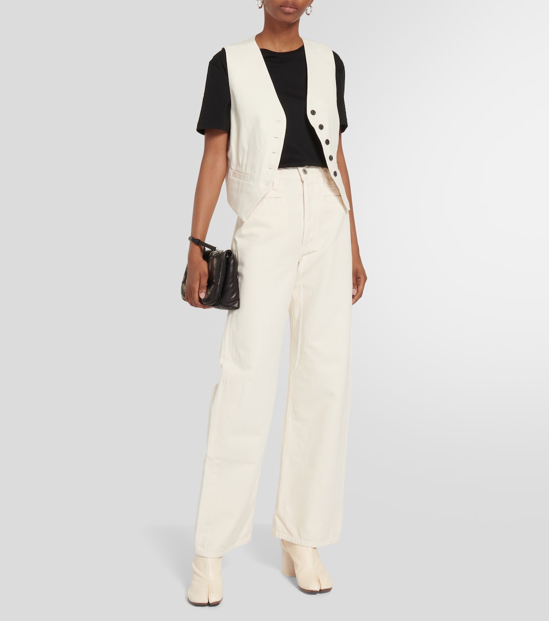 Gaucho high-rise wide-leg jeans in white - Citizens Of