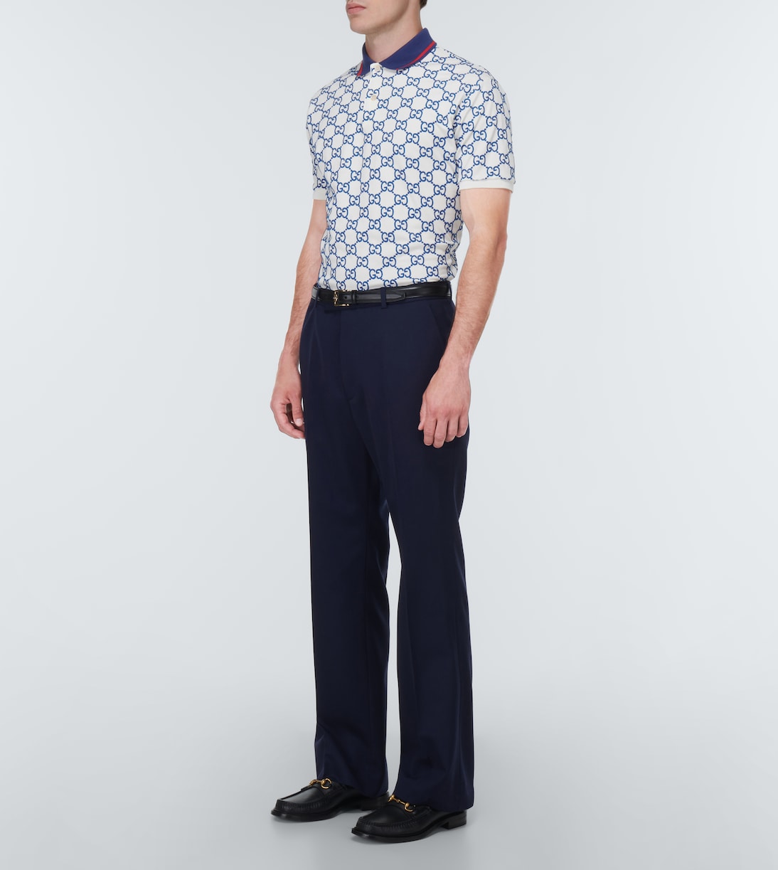 Polo in misto cotone piqué GG | Gucci
