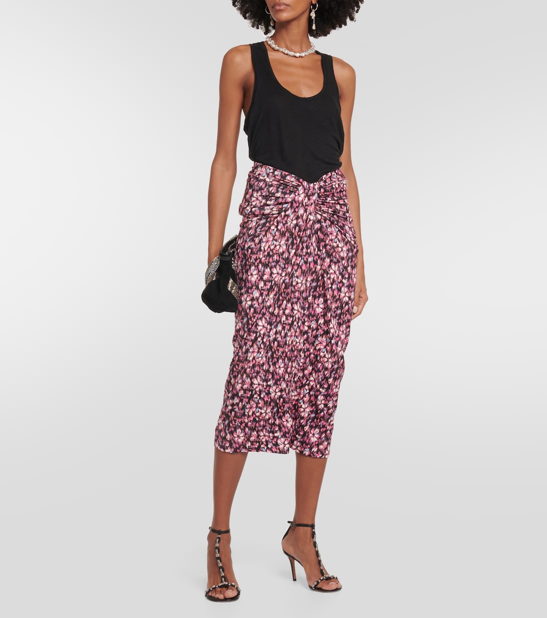 Falda midi de jersey fruncido | Marant Etoile