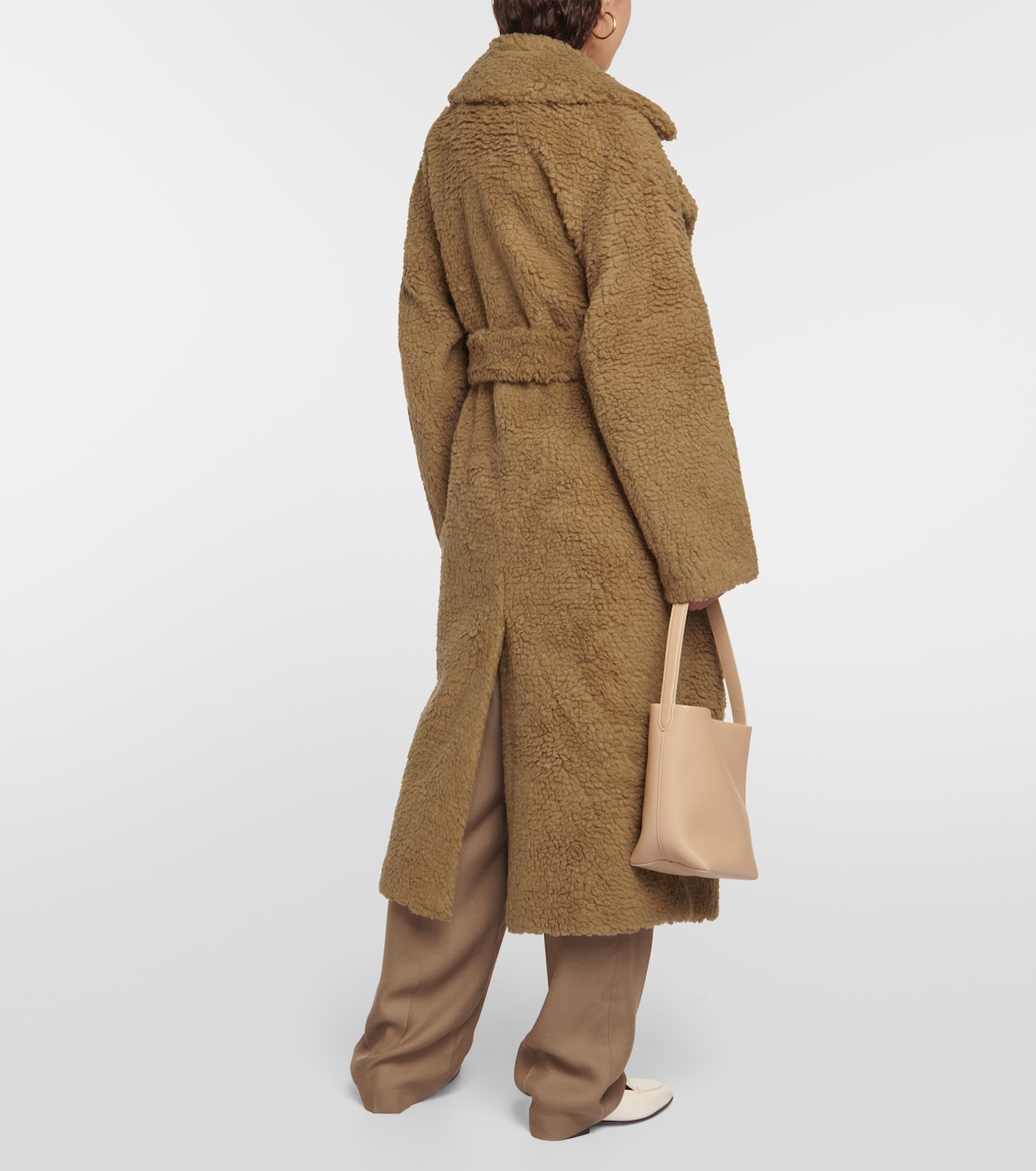 Sherpa Cabanis camel hair and silk coat | Joseph