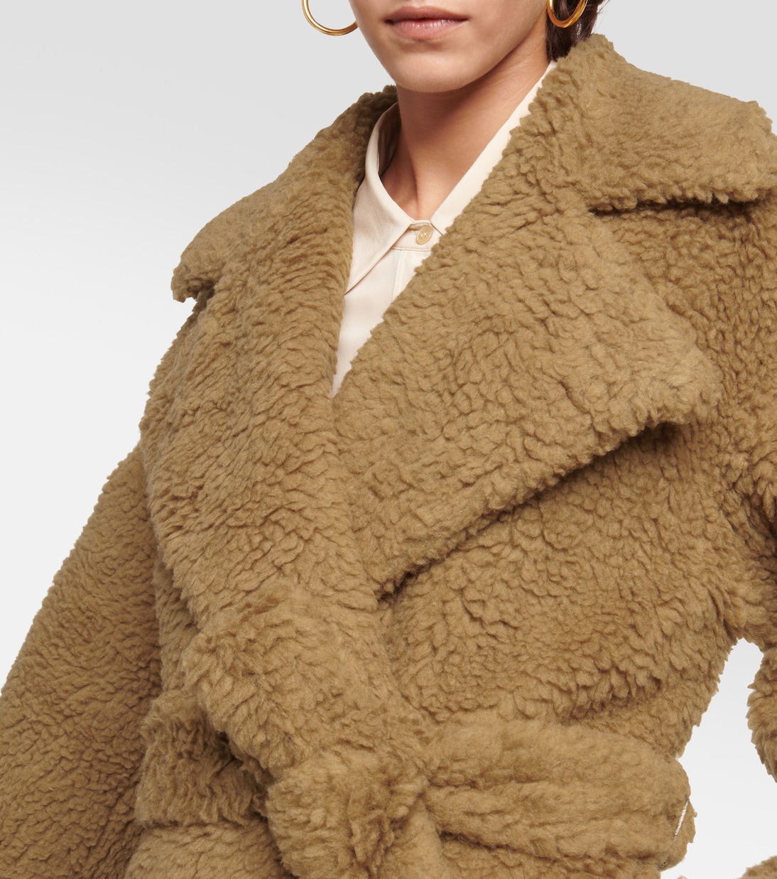 Sherpa Cabanis camel hair and silk coat | Joseph
