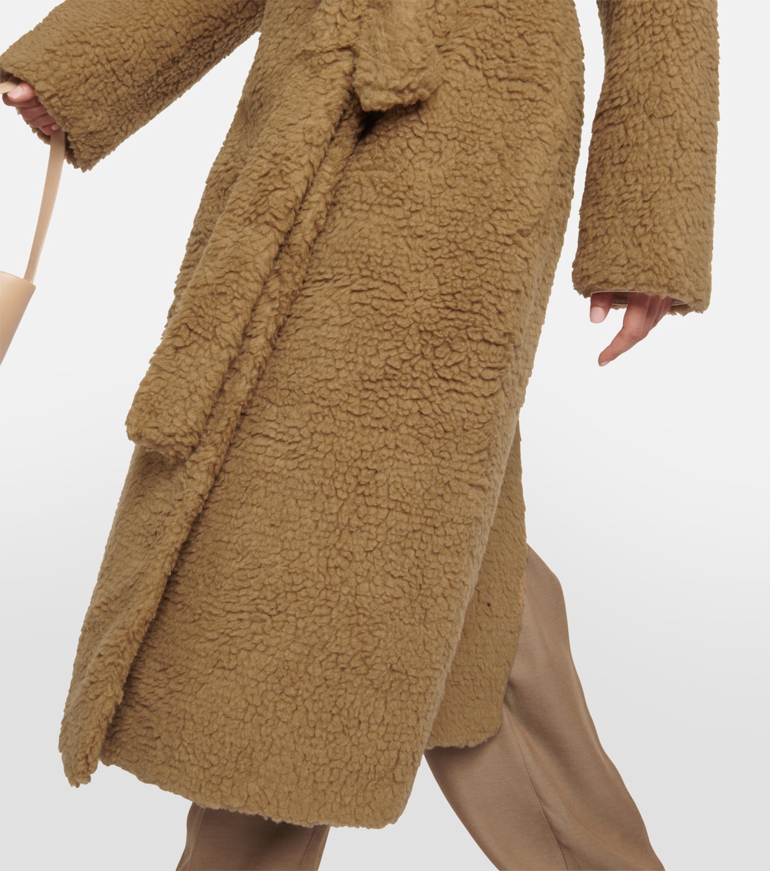Sherpa Cabanis camel hair and silk coat | Joseph