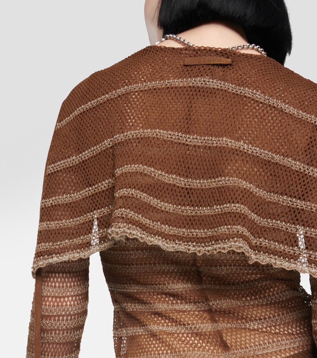 x KNWLS crochet cardigan in brown - Jean Paul Gaultier | Mytheresa