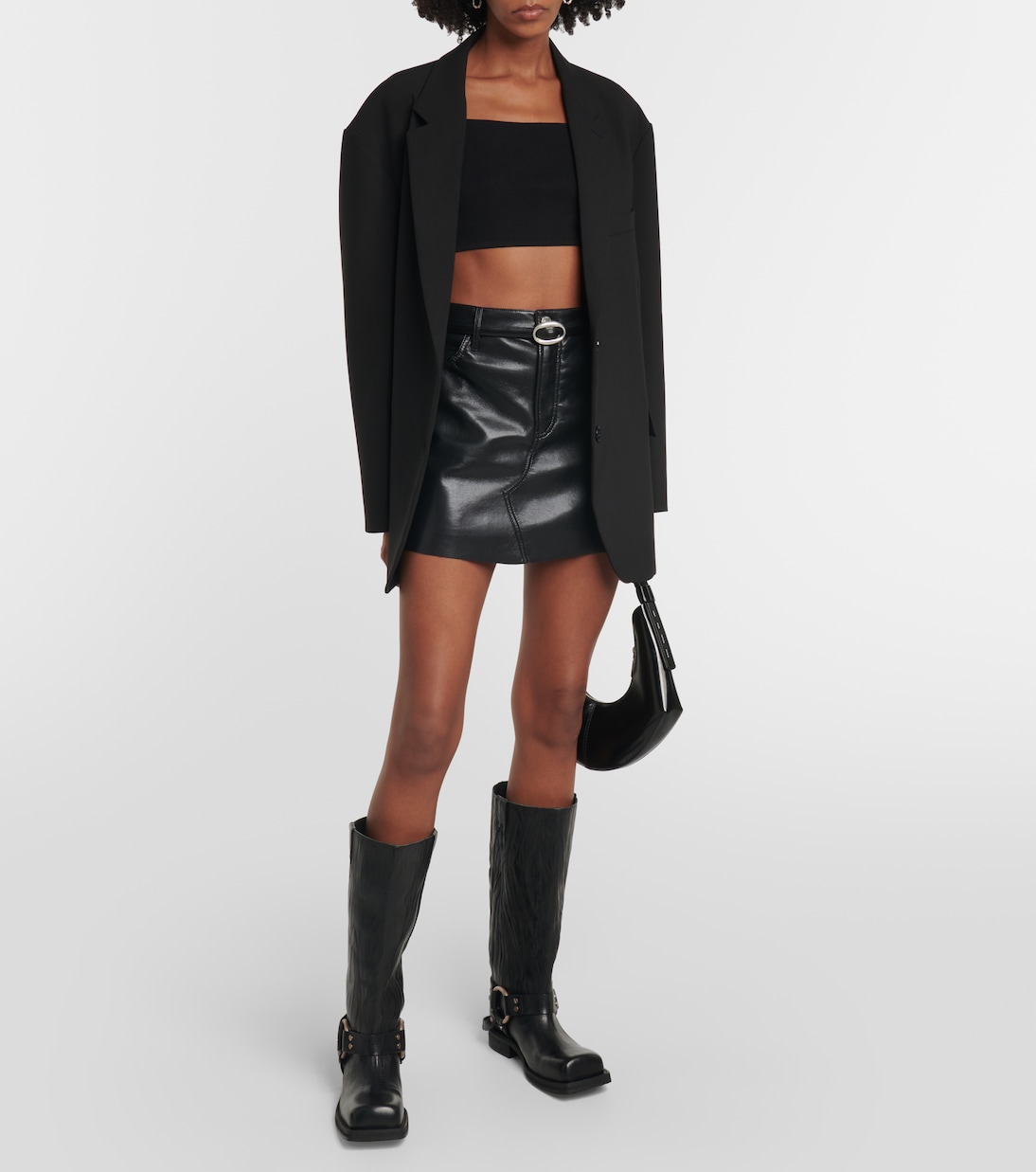 Le High 'N' Tight leather miniskirt  | Frame