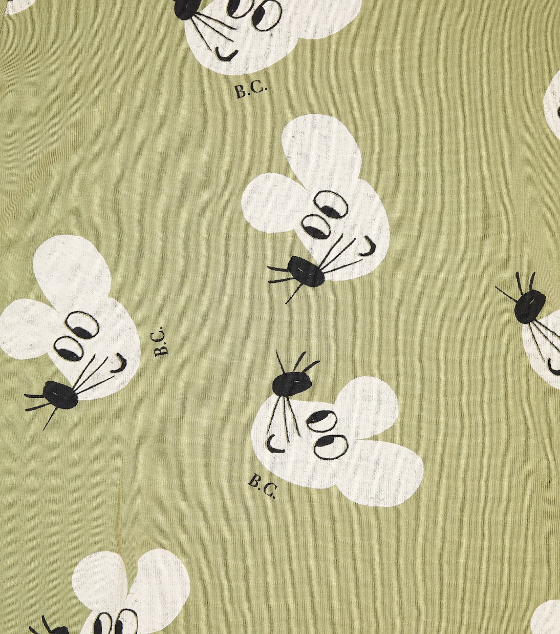 Printed cotton-blend turtleneck top | Bobo Choses