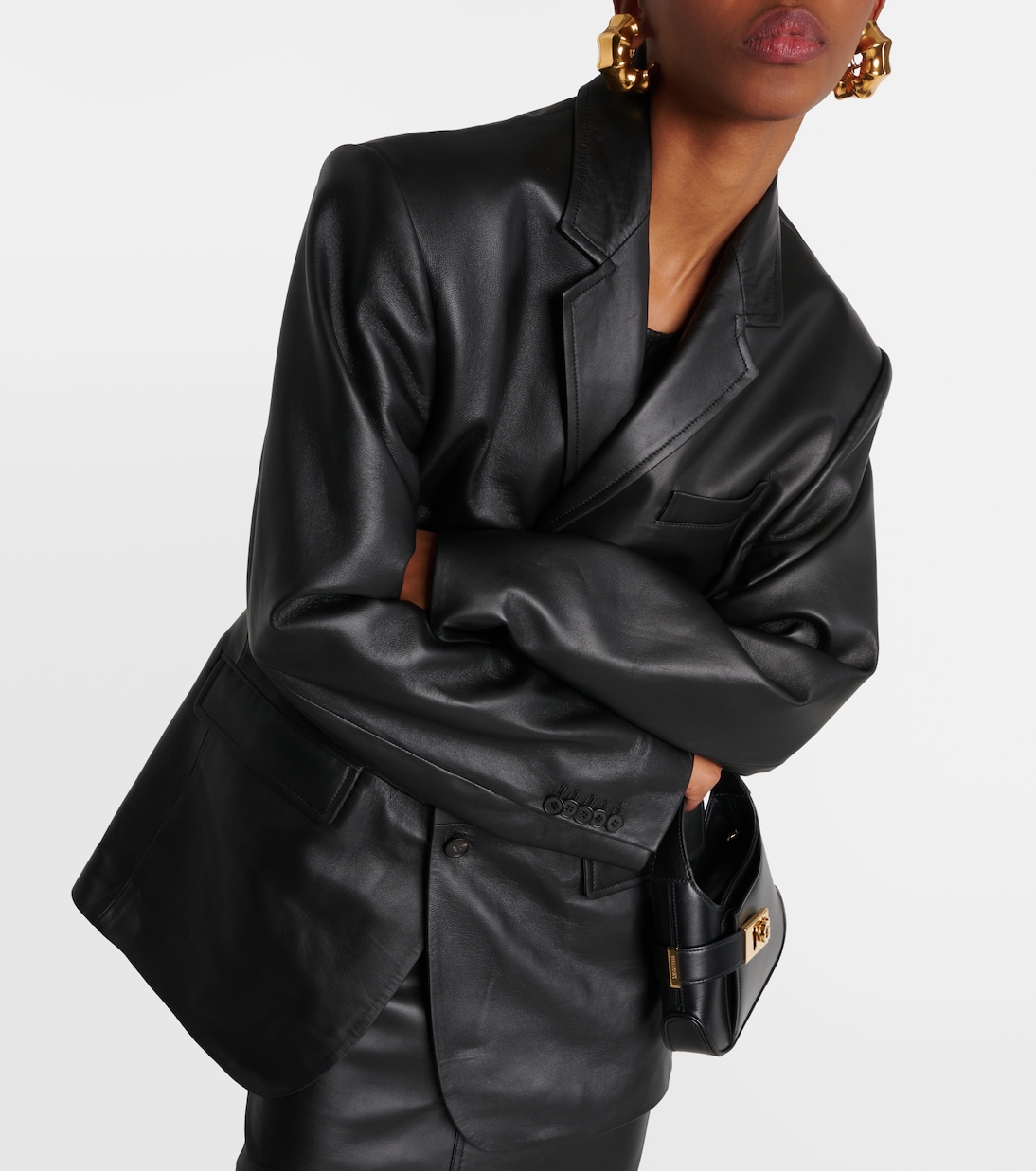 Blazer oversized de piel | Wardrobe.NYC
