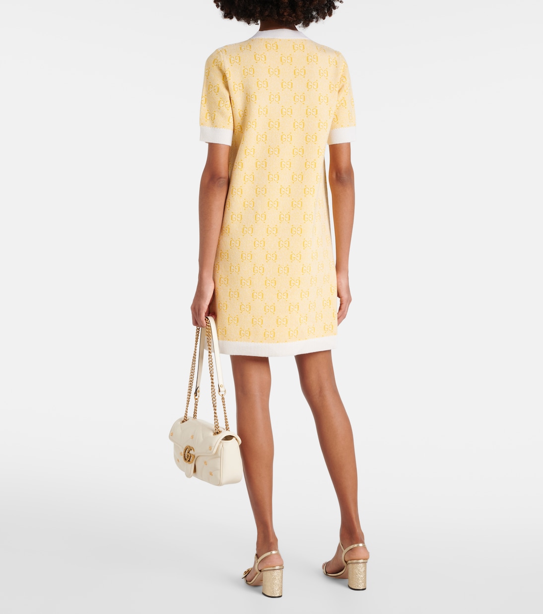 Vestido Corto de Lana Jacquard con Estampado GG de Gucci para Jóvenes Modernos