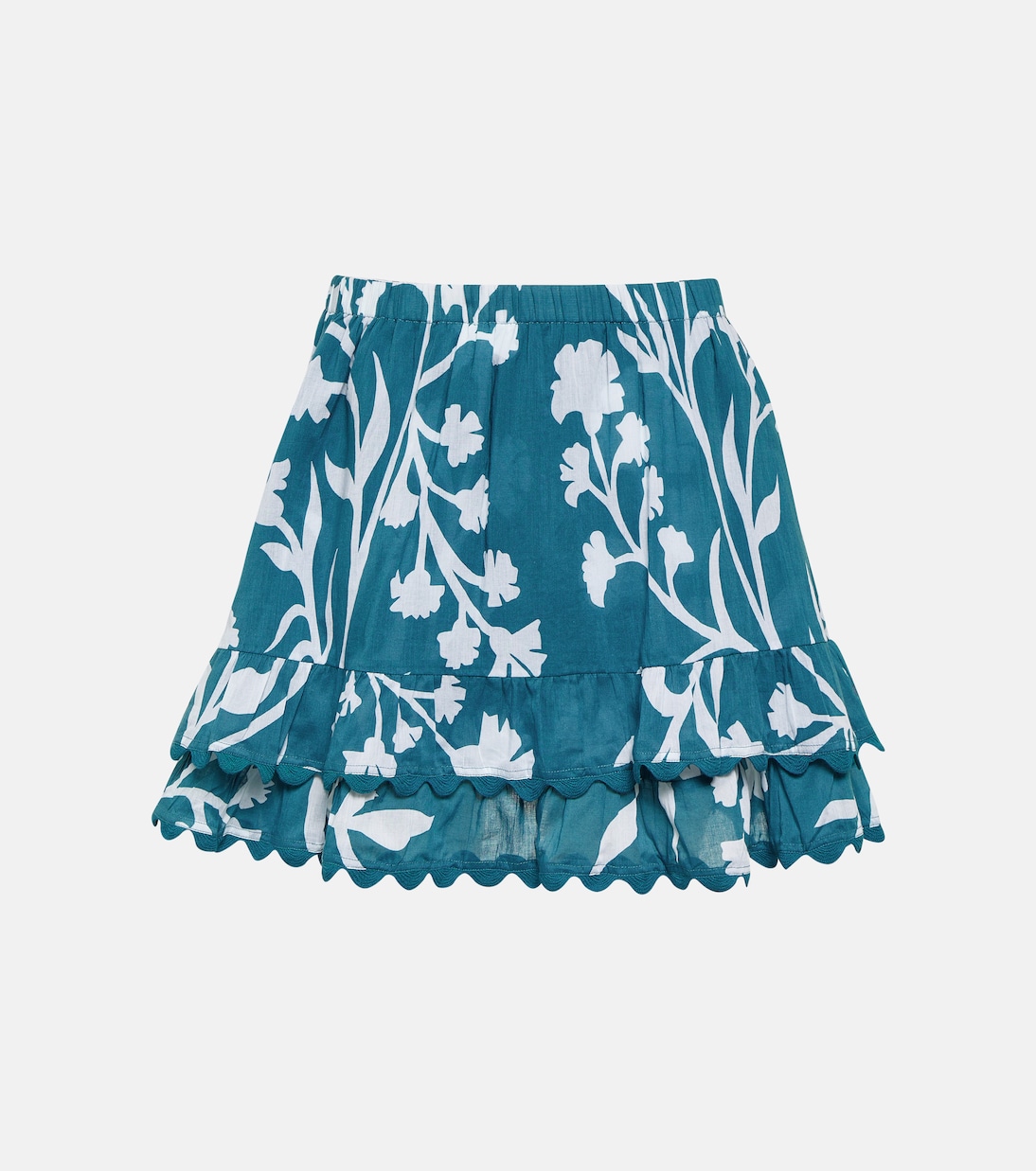 Minifalda de algodón a capas estampada | Juliet Dunn