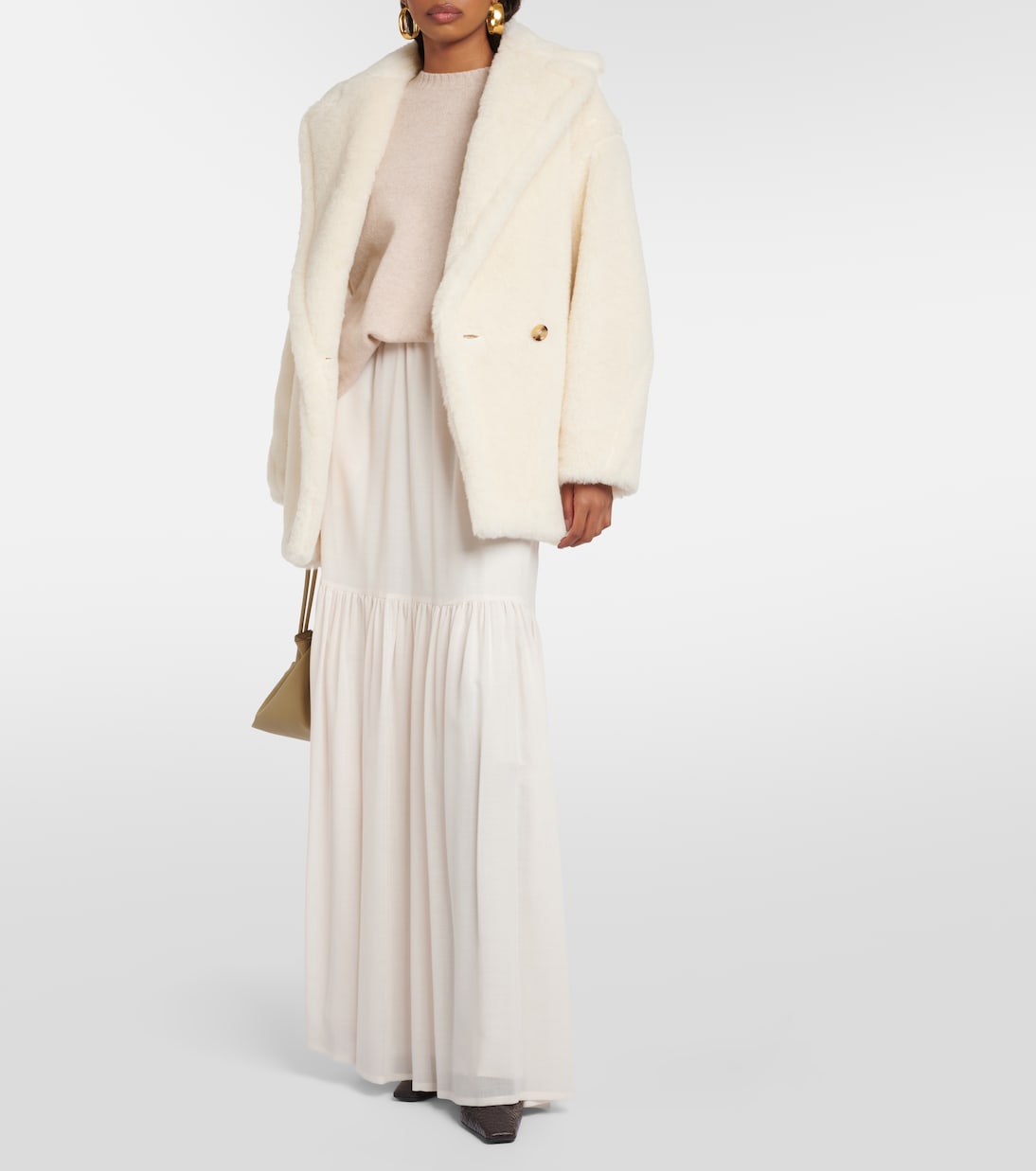 Cafila pleated virgin wool maxi skirt | Max Mara
