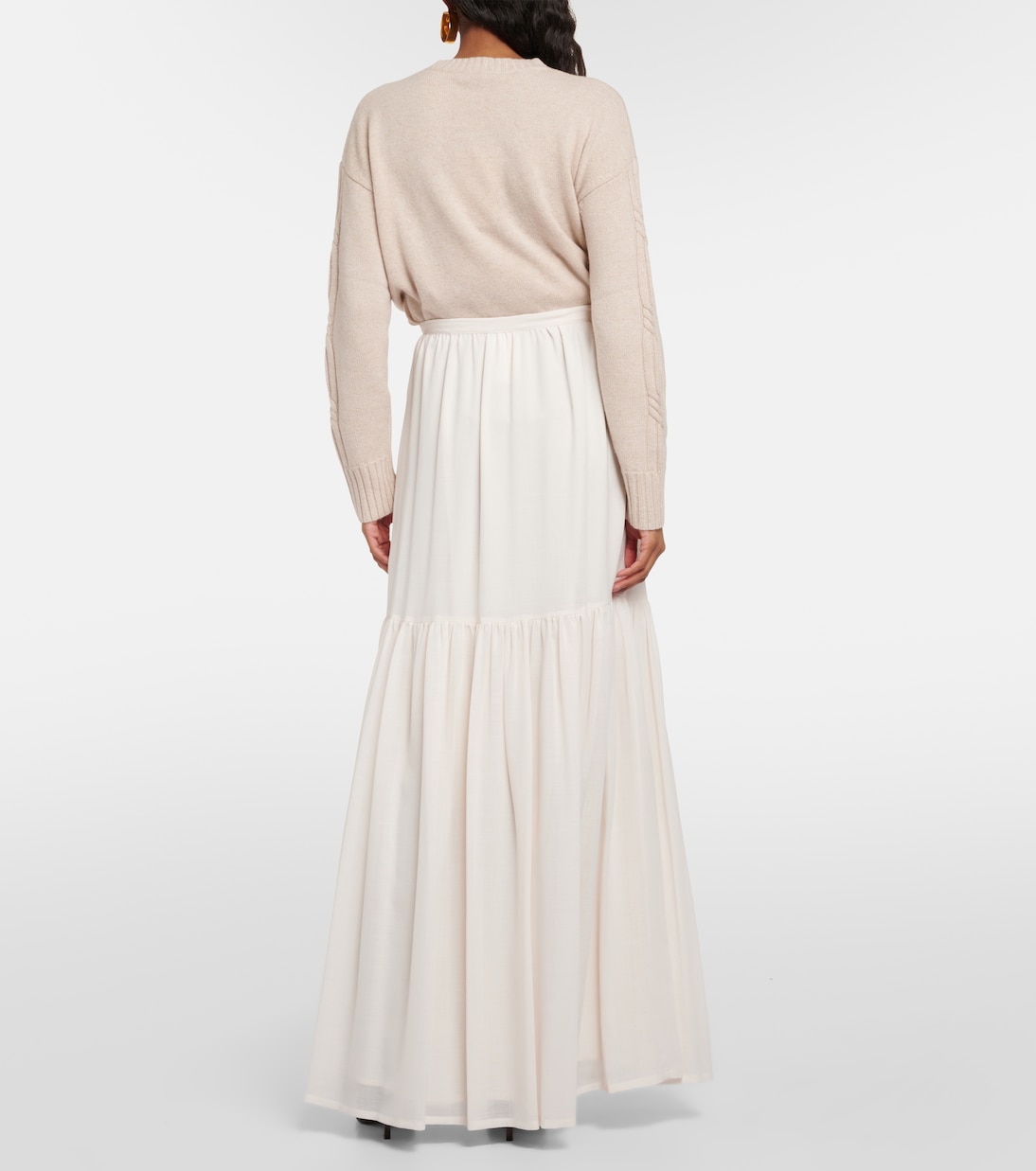 Cafila pleated virgin wool maxi skirt | Max Mara