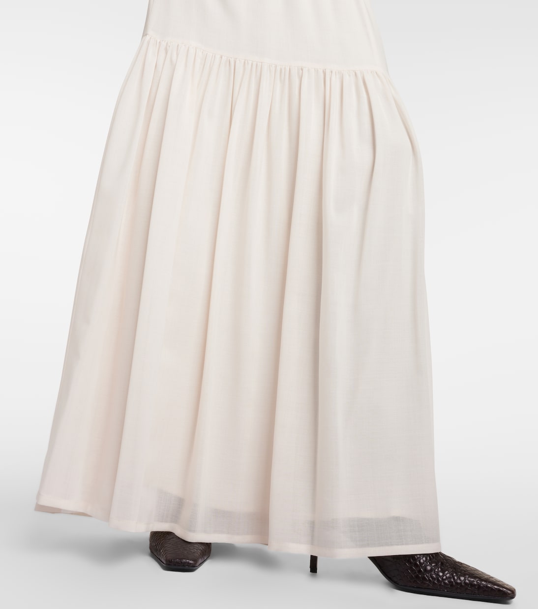 Cafila pleated virgin wool maxi skirt | Max Mara