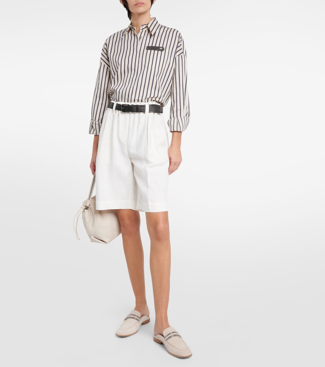 Shorts in twill | Brunello Cucinelli