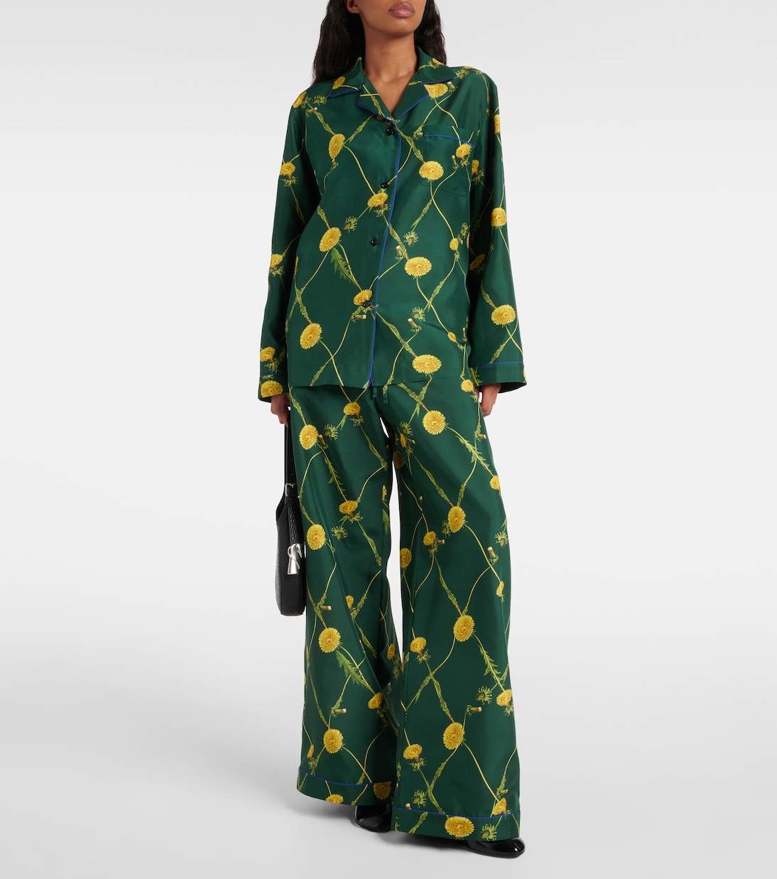 Pantaloni pigiama in seta con stampa | Burberry