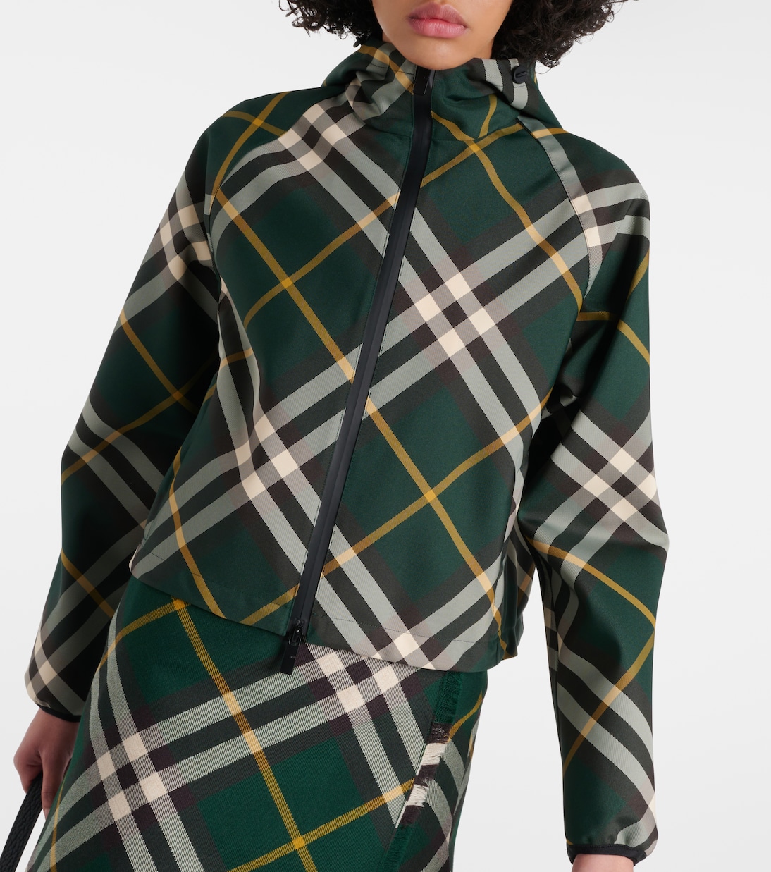 Burberry check jacket women's outlet