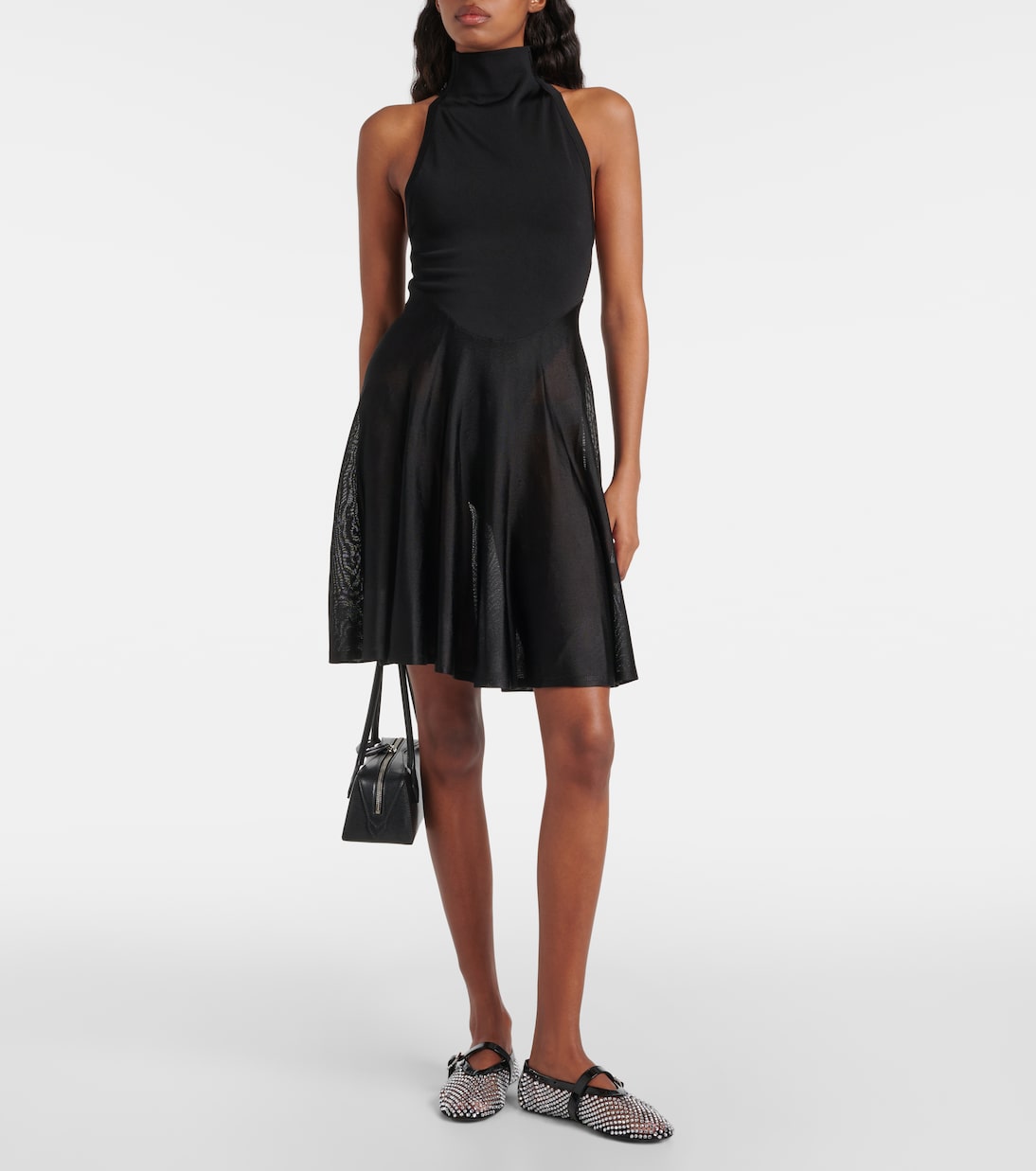 Jersey and mesh minidress | Alaïa