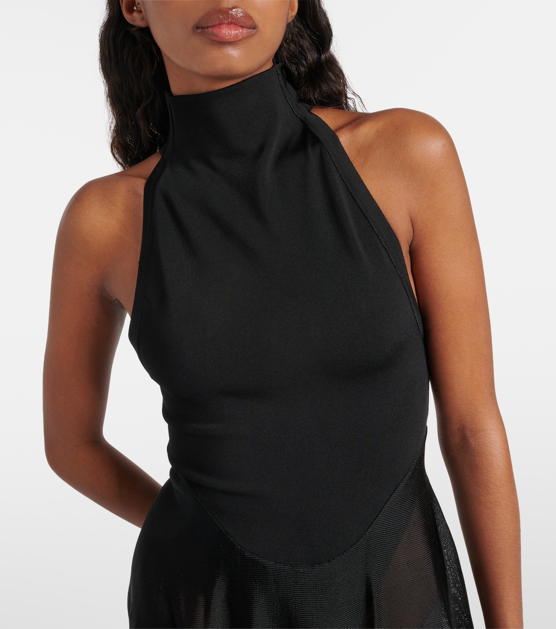 Jersey and mesh minidress | Alaïa