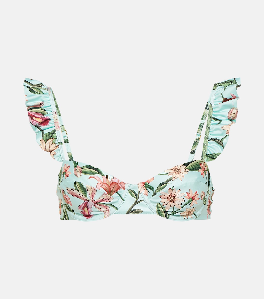 Haut de bikini Kiwi à fleurs | Agua by Agua Bendita
