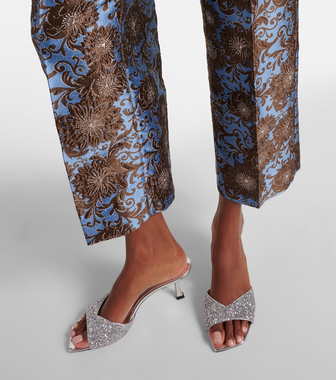 Skye 70 embellished mirrored leather mules | Jimmy Choo