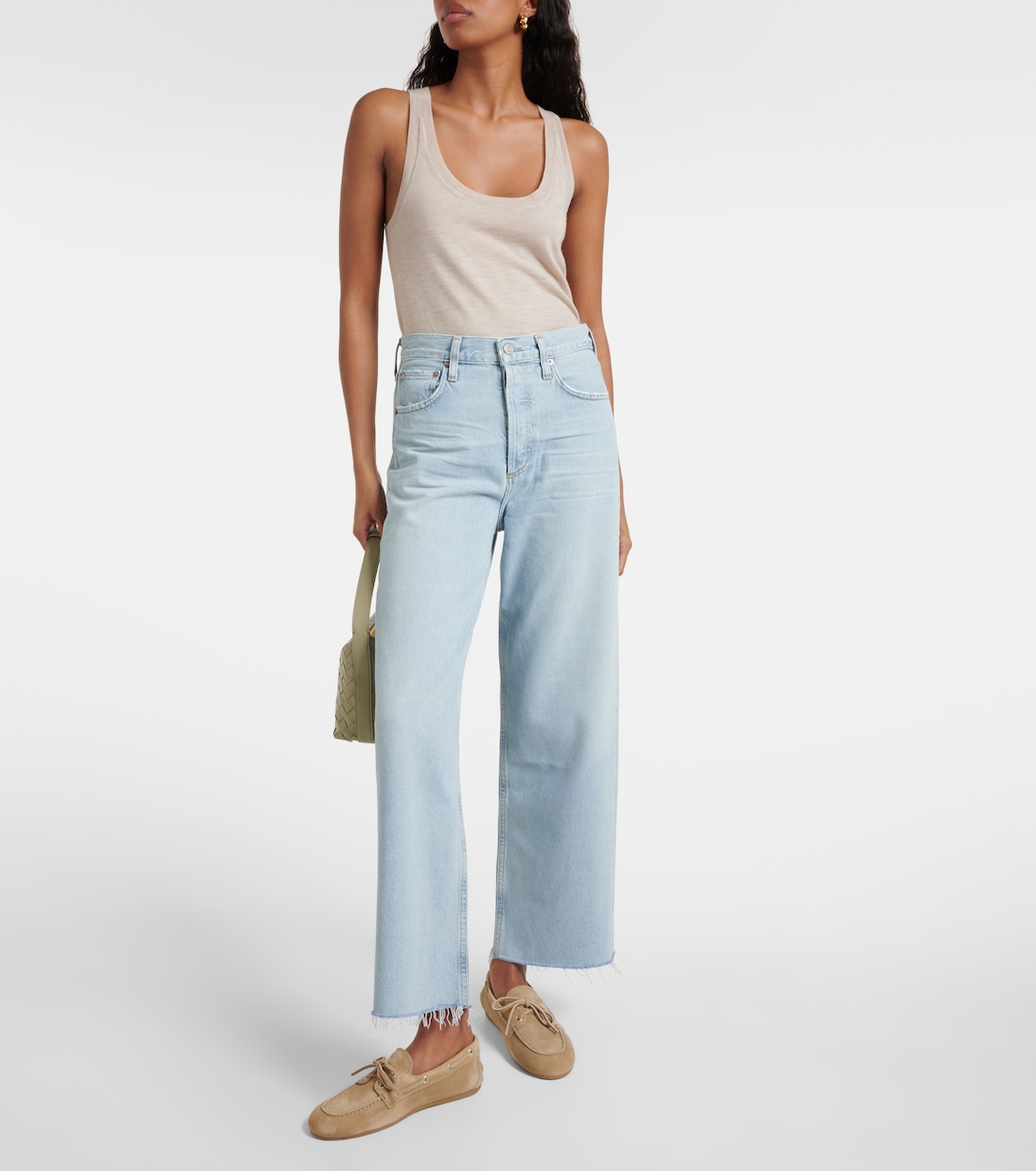 Jeans Ren a gamba larga e vita alta | Agolde