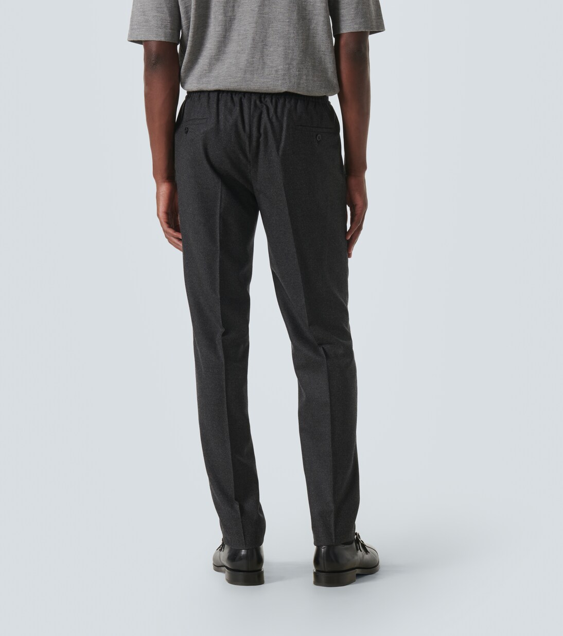 Virgin wool slim pants | Rubinacci