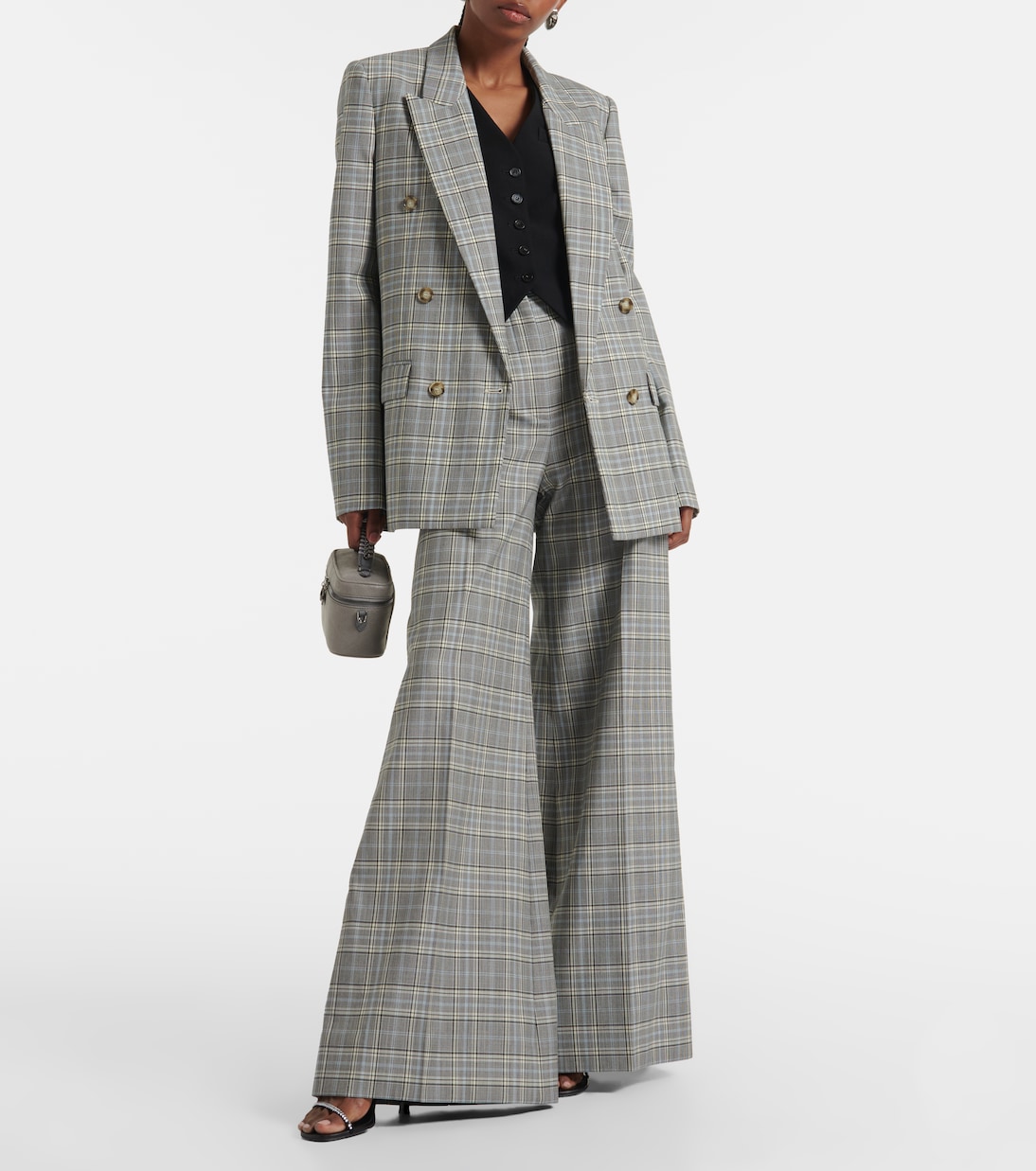 Prince of Wales check wool blazer | Stella McCartney