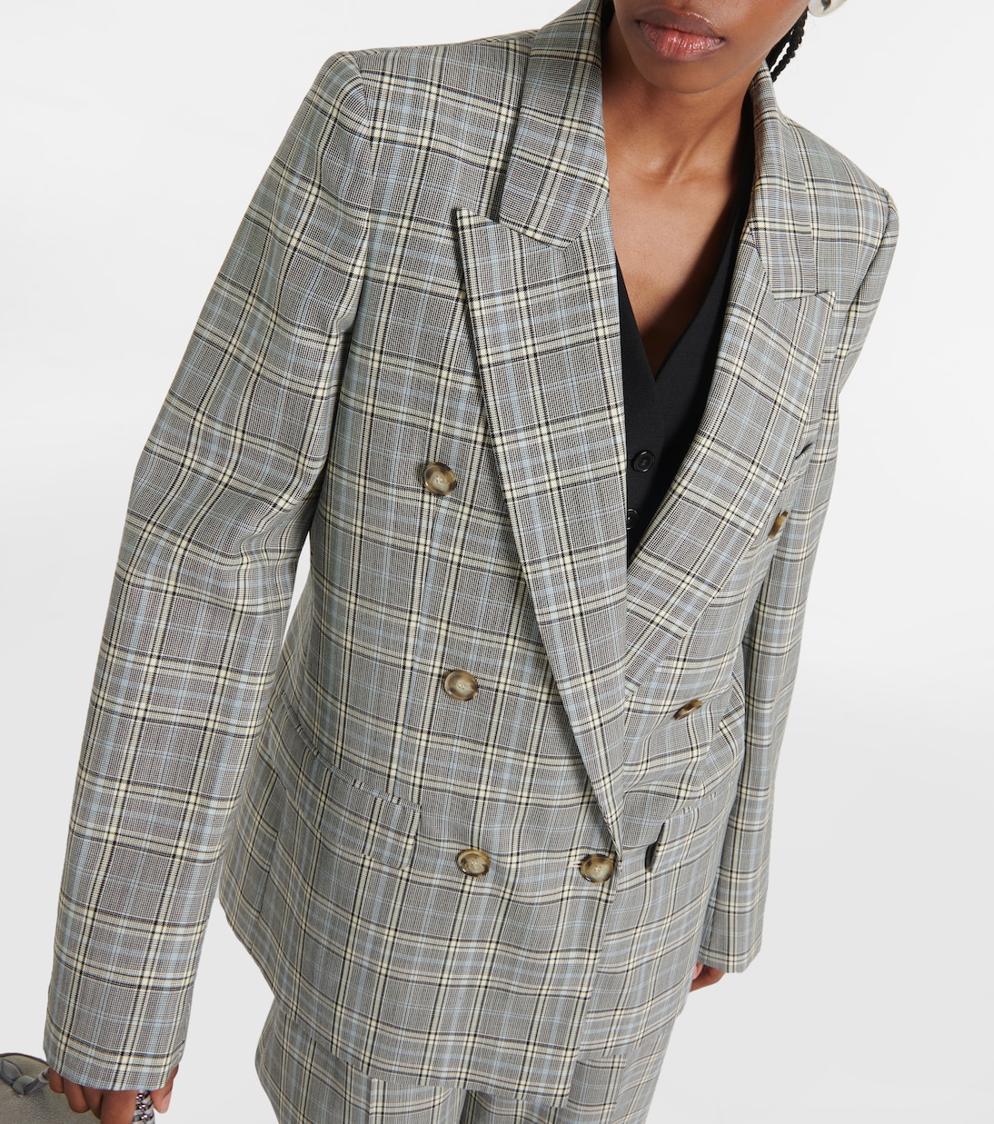 Prince of Wales check wool blazer | Stella McCartney