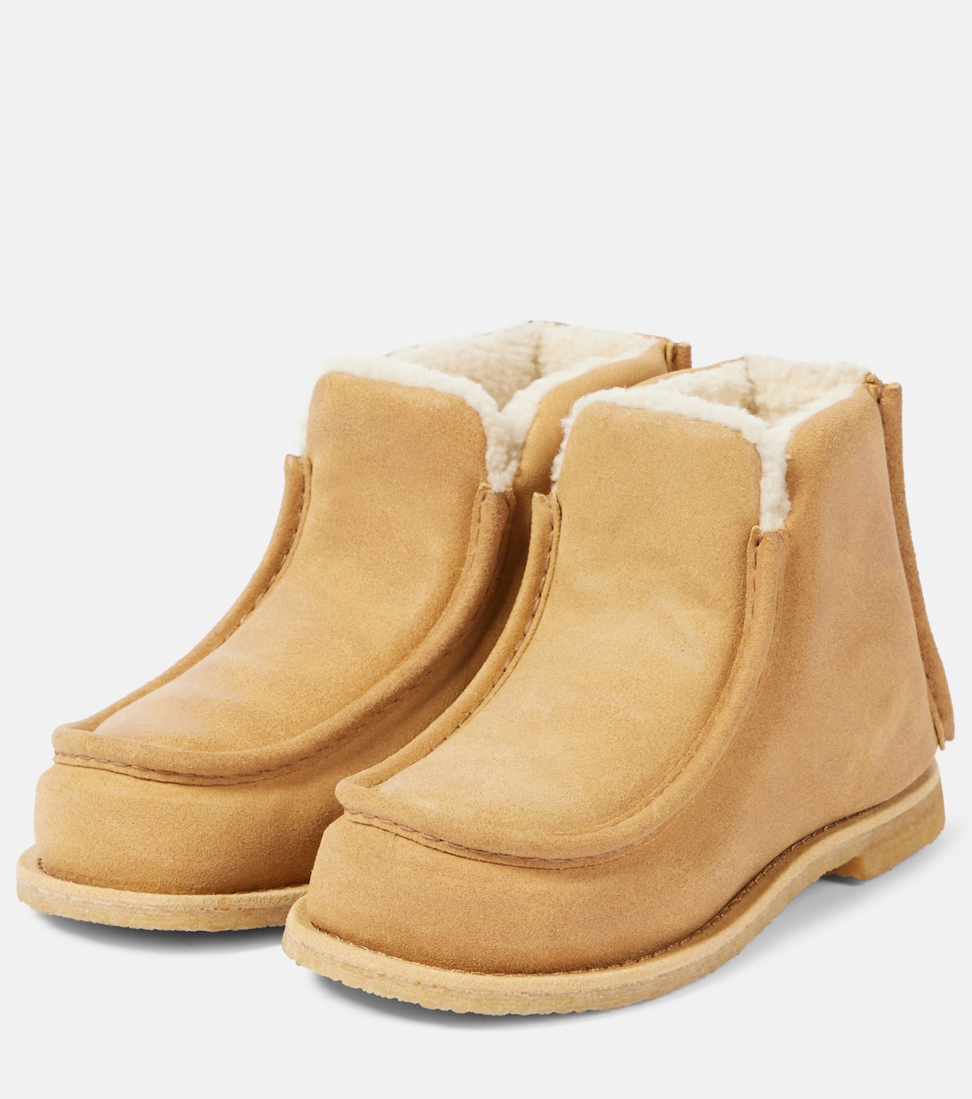 Ankle Boots aus Veloursleder mit Shearling | JW Anderson