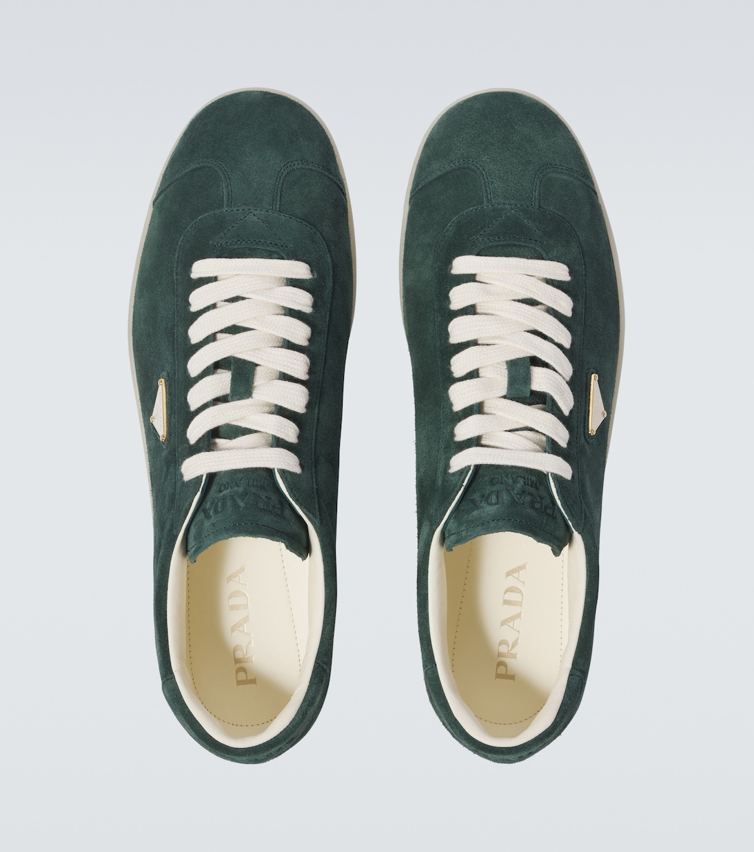 Baskets en daim à logo | Prada