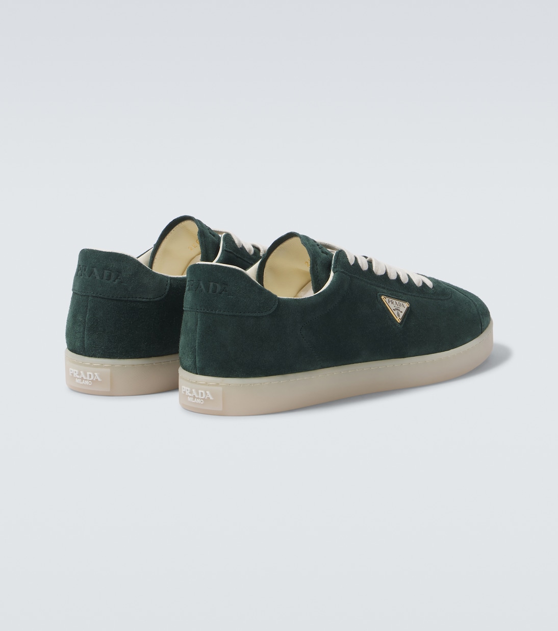 Baskets en daim à logo | Prada