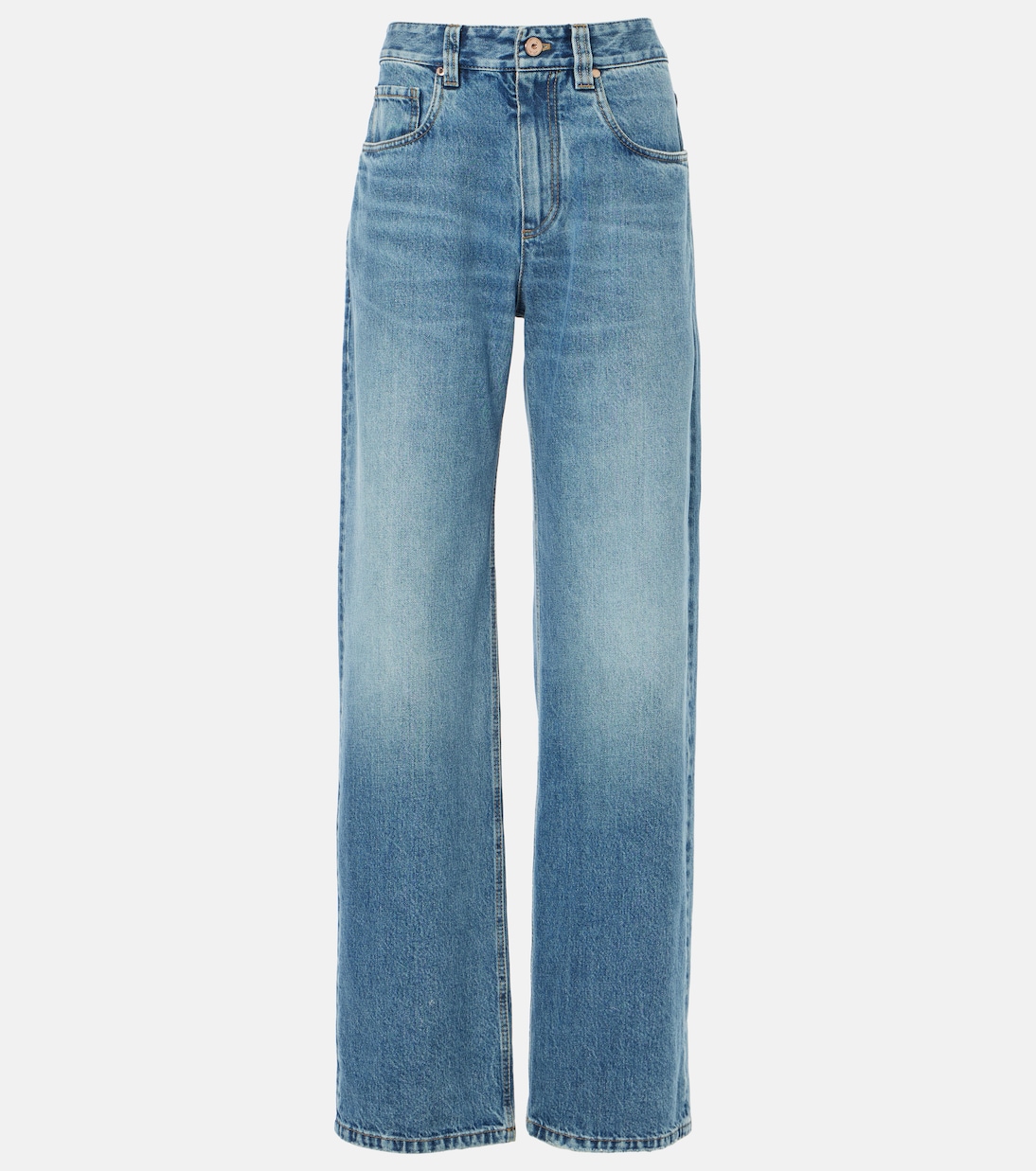 Jeans rectos de tiro alto | Brunello Cucinelli