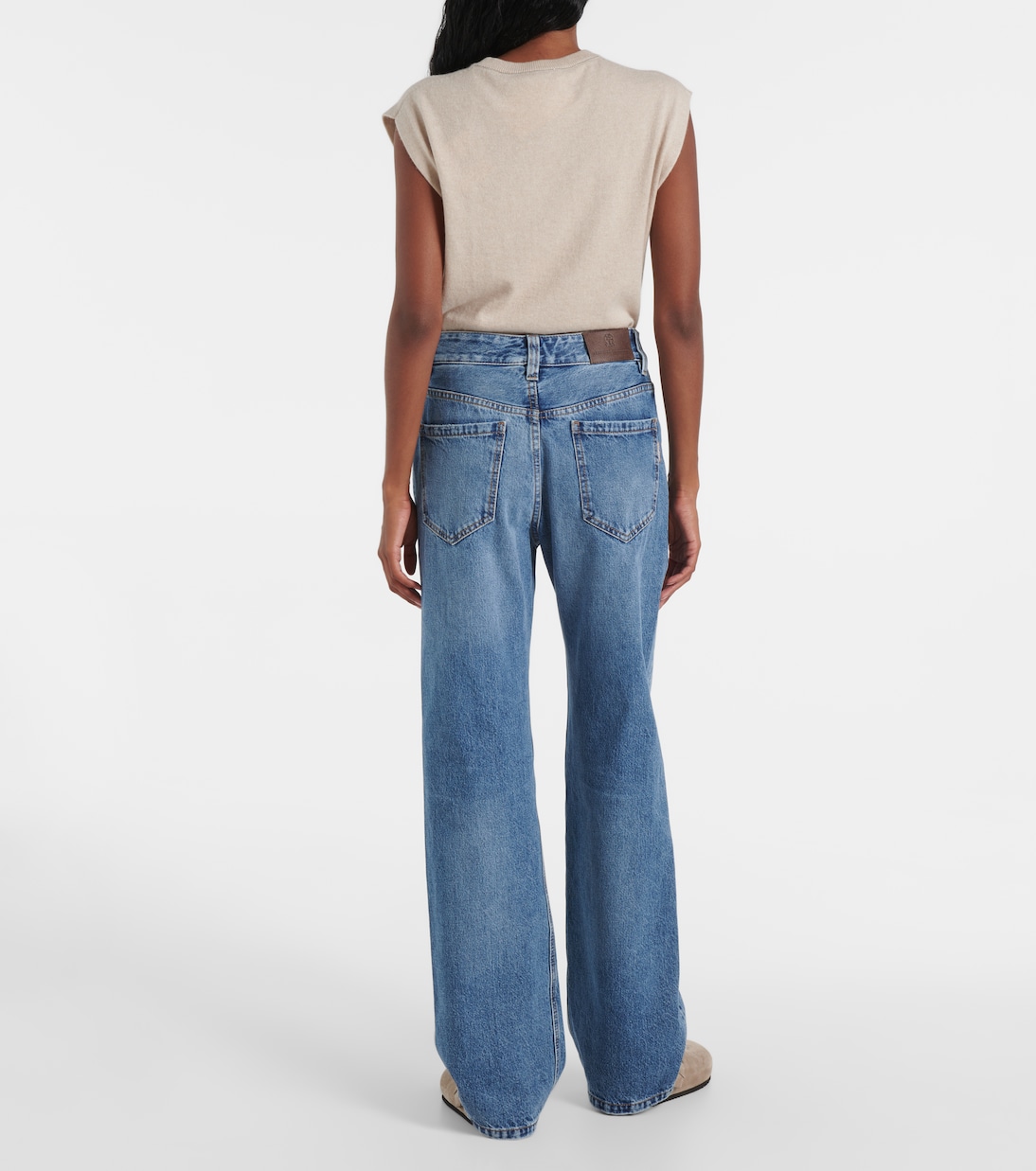 Jeans rectos de tiro alto | Brunello Cucinelli