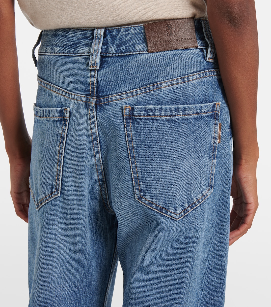 Jeans rectos de tiro alto | Brunello Cucinelli